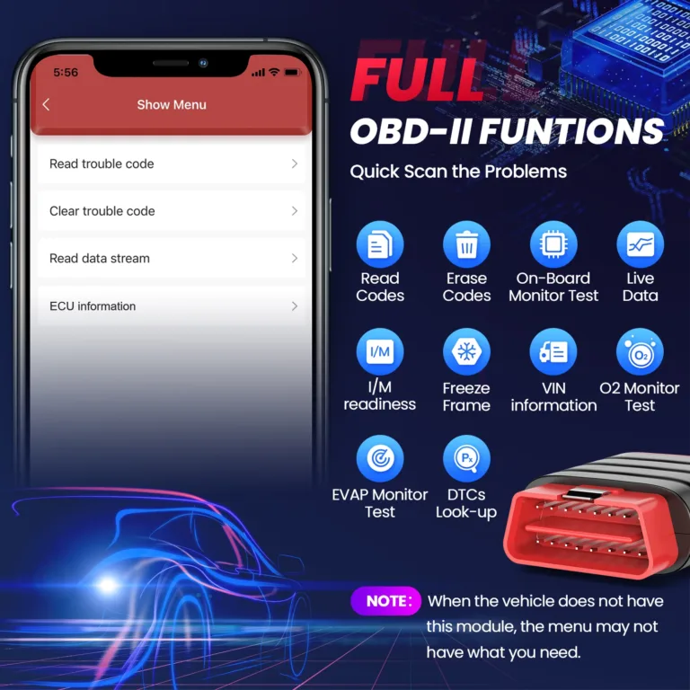 Autoteile - OBD2 Bluetooth Scanner Full System Diagnostic All Car Lifetime Free Automotive Diagnosis Scan Tool