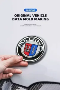 BMW ALPINA Fronthaube Emblem Lenkradkap 82mm+Rear Badge 74mm+Wheel Hub Cap 68mm+steering wheel sticker 45mm Decal Styling - Image 5