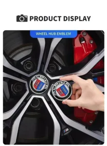 BMW ALPINA Fronthaube Emblem Lenkradkap 82mm+Rear Badge 74mm+Wheel Hub Cap 68mm+steering wheel sticker 45mm Decal Styling - Image 6
