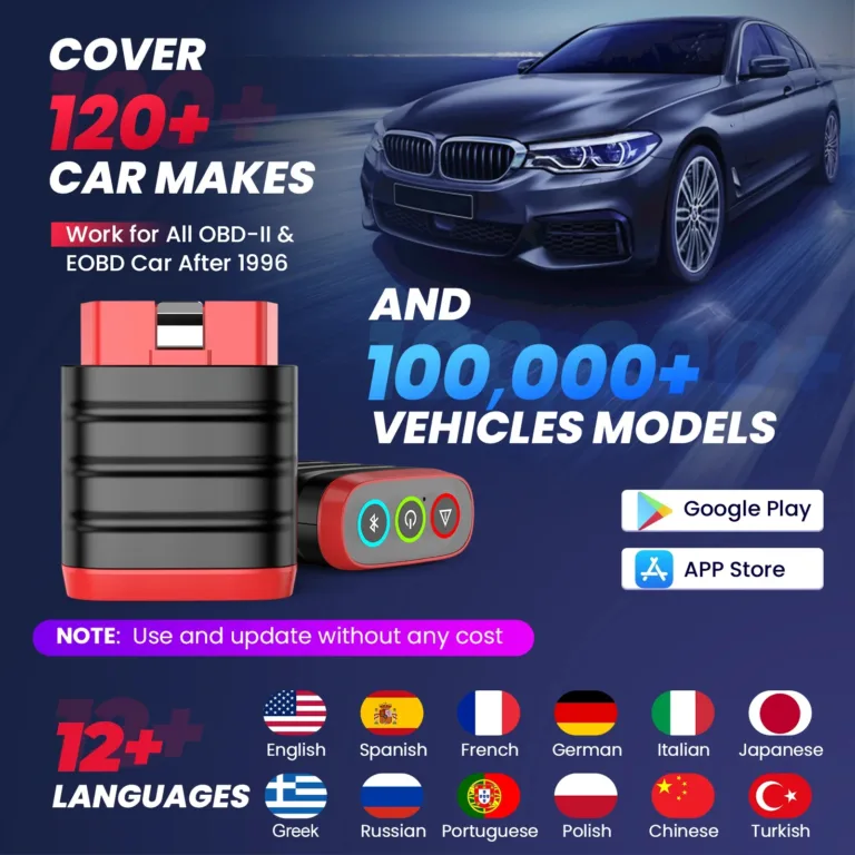 Autoteile - OBD2 Bluetooth Scanner Full System Diagnostic All Car Lifetime Free Automotive Diagnosis Scan Tool