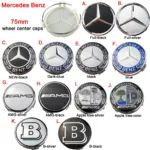 Mercedes Benz  75MM Car Styling Wheel Center Covers Hub Caps Replacement W211 W203 W204 W210 W124 AMG W202 CLA W212 W220 W205