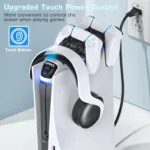 PS5 Controller Charger Headset Holder Stand PS5 Gamepad Fast Charging Dock Station for Sony PlayStation 5 Controllers - Image 3