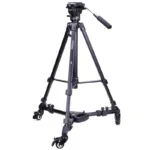 Professional Photo Aluminum 3 Wheels Pulley Universal Foldable DSLR Camera Tripod Dolly Base Stand Max. Load 15KG - Image 4