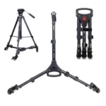 Professional Photo Aluminum 3 Wheels Pulley Universal Foldable DSLR Camera Tripod Dolly Base Stand Max. Load 15KG