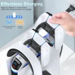 PS5 Controller Charger Headset Holder Stand PS5 Gamepad Fast Charging Dock Station for Sony PlayStation 5 Controllers - Image 5