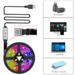 RGB 5050 Strip Led Lights for TV 3 Key Control USB 5V Led Tape for TV Backlight Home Party Decoration Flexible Ribbon - Image 5