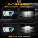 H4 Lens LED Car Headlight Bulbs 80000LM 800W CANBUS Turbo Auto Bulb H4 High Low Light Fog lamp bulb12V 24V - Image 3
