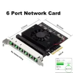 6 Ports PCIe 2.5 Gigabit Network Card RJ45 2500Mbps NIC Realtek 8125B Chip for 2.5G Vision Industrial Camera Capture - Image 3