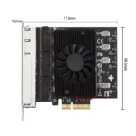 6 Ports PCIe 2.5 Gigabit Network Card RJ45 2500Mbps NIC Realtek 8125B Chip for 2.5G Vision Industrial Camera Capture - Image 6