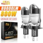 H4 Lens LED Car Headlight Bulbs 80000LM 800W CANBUS Turbo Auto Bulb H4 High Low Light Fog lamp bulb12V 24V - Image 2