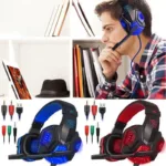 Headset PC Music Stereo Earphones Headphones with Mic LED Light for PS4 computer Gamer headphone 3.5mm