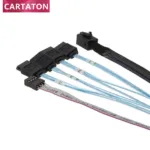 Mini SAS HD SFF-8643 to SATA 7P x 4 Cable With Sideband length 1m