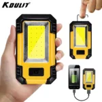Work Light Rechargeable Super Bright COB Flashlight With Magnetic Portable Outdoor