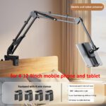 Tablet Holder for Bed iPad Stand 360° Rotating Desktop Phone Mount with Aluminum Arm for 4.7"~12.9" Xiaomi Lenovo Samsung Tablet