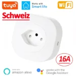 WiFi Smart Plug 16A Switzerland CH Plug Power Socket Outlet Tuya APP For Alexa Google Home Voice Control Power Monitor Timing - Image 2