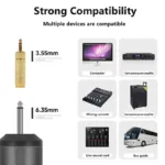 Wireless Headset Microphone+Lavalier Mic System Teaching Speech Interview Vlog Live Recording for iPhone Android PC - Image 7