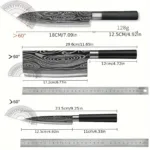 Knife Set Kitchen Knife Bone Knife Two-in-one Household Kitchen Chopping Knife Meat Cleaver Bone Chopping Knife Complete TB9195 - Image 6