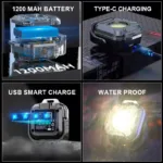 Portable light Portable emergency lighting Work lighting Outdoor multifunctional survival alarm LED strong light - Image 3