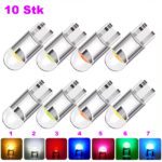 T10 W5W Canbus Glass COB 6000k Reading Dome Lamp Marker Wedge License PlateLight Bulb 168 194 192 DC 12V White Blue Red