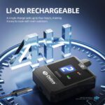 Protable UHF IEM Wireless In-Ear Monitor System Audio-Mini Rechargeable for Music Audio Monitoring Live Broadcast - Image 4