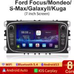 FORD Mondeo Focus S-MAX C-MAX Galaxy Transit Connect 2006-2012 Android 13 CarPlay Android AUTO Bluetooth GPS 2DIN Car radio