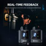 Protable UHF IEM Wireless In-Ear Monitor System Audio-Mini Rechargeable for Music Audio Monitoring Live Broadcast - Image 11