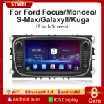 FORD Mondeo Focus S-MAX C-MAX Galaxy Transit Connect 2006-2012 Android 13 CarPlay Android AUTO Bluetooth GPS 2DIN Car radio - Image 2
