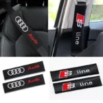 Audi Seatbelt Shoulder Pad Driving Seat Belt Vehicle Pad Cover For Audi s line A4 b6 b8 b7 b9 b5 A6 A3 A8 Q3 Q5 Q7 Q8 - Image 2