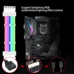 ARGB PSU Power Supply Extension Cable 24 Pin Motherboard Extension Cable graphics card 8-Pin 6+2Pin RGB glow extension cable - Image 5