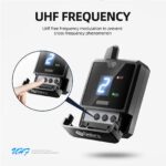 Protable UHF IEM Wireless In-Ear Monitor System Audio-Mini Rechargeable for Music Audio Monitoring Live Broadcast - Image 6