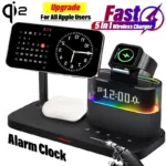 iPhone IWatch Airpods Fast Charging Station Qi2 5 In 1 Magnetic Wireless Charger