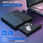 7-in-1 USB 3.0 Type-c External DVD RW CD Drive Burner Reader Player Optical Drive External For PC Laptop Desktop IMacs - Image 3