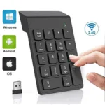 Portable Wireless 2.4G USB Receiver Mini Numeric Keypad 18 Keys For Laptop Tablet PC Wireless Waterproof Keyboard