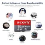 SONY Micro SD Card High Speed Original Memory Card 128GB 64GB 256GB 512GB 1TB MicroSD Flash Card For CellPhone Camera Table PC - Image 4