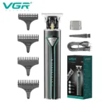 VGR Hair Trimmer T9 Hair Clipper Professional Hair Cutting Machine Electric Beard Trimmer Metal Cordless Trimmer for Men V-009 - Image 2