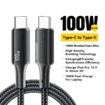 100W Type C to C Cable USB Type-C 5A Fast Charging Mobile Phone Cable For MacBook iPad Oneplus Xiaomi iPhone 15 Cable