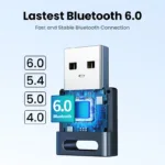 USB Bluetooth Adapter, Bluetooth 6.0 Dongle for PC Windows 11/10/8.1, Bluetooth Receiver & Transmitter for Keyboard/Mouse - Image 3