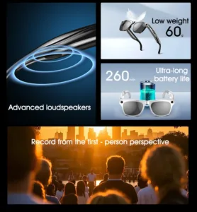 Xiaomi 4KHD AI Smart Glasses GPT 100mp Multifunctional Camera Chat Bluetooth Call Voice Assistant Music Player Smart Translation - Image 5