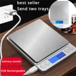 Digital Kitchen Scale Mini Pocket Stainless Steel Precision Jewelry Electronic Balance Weight Gold Gram 0.1/3000g Weigh Scales - Image 7
