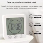 Digital Bathroom Kichin Wall Clock Shower Timer Waterproof For Water Spray LCD Screen Watch Temperature Humidity Clock For Shower Room - Image 4