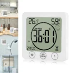 Digital Bathroom Kichin Wall Clock Shower Timer Waterproof For Water Spray LCD Screen Watch Temperature Humidity Clock For Shower Room - Image 6