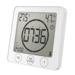 Digital Bathroom Kichin Wall Clock Shower Timer Waterproof For Water Spray LCD Screen Watch Temperature Humidity Clock For Shower Room