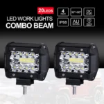 60W 20LED Work Light Flood Spot Combo Off-road Driving Fog Lamp Boat SUV - Image 2