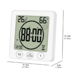 Digital Bathroom Kichin Wall Clock Shower Timer Waterproof For Water Spray LCD Screen Watch Temperature Humidity Clock For Shower Room - Image 2