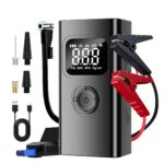 Portable Jump Starter with Built-in Air Compressor, 150PSI Battery Jumper for 5.0L Gasoline and 3.0L
