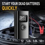 Portable Jump Starter with Built-in Air Compressor, 150PSI Battery Jumper for 5.0L Gasoline and 3.0L - Image 5