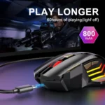 Wireless Gaming Mouse, 3200DPI, Bluetooth/2.4G, 7 Buttons, Rechargeable, RGB LED - Image 7