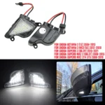Skoda 6000K White LED Under Side Mirror Light Puddle Lamps For Skoda Superb MK2 2 B6.3T 2008-2019 3T0945292B