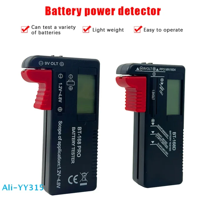 Batterie - Battery Tester Universal Digital LCD Tester AA AAA CD 9V 1.5V Button Cell Voltage Battery Voltage Tester