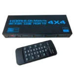 HDMI Matrix Switch 4x4 -Compatible True  Conmutador 4 in 4 out 4K 60Hz HDMI Matrix Splitter Switcher Selector Box for PC TV Loptop